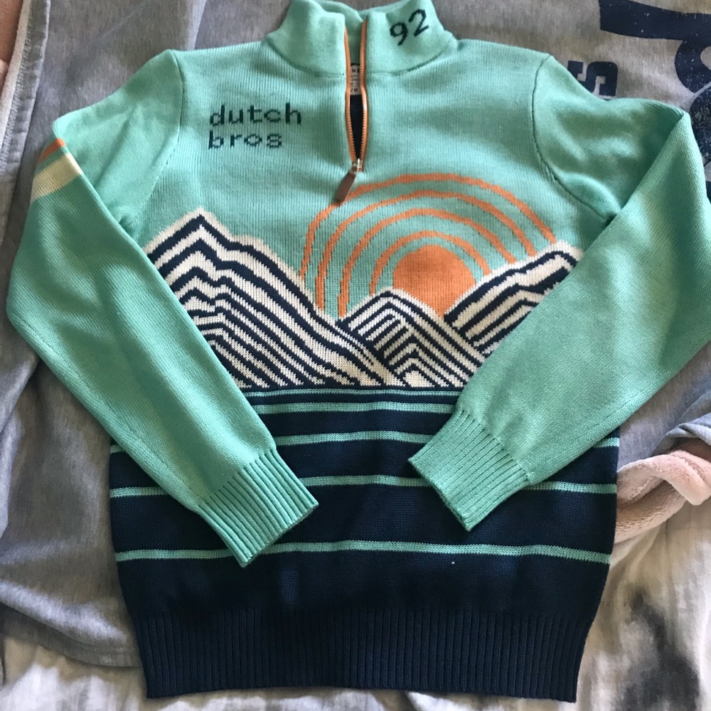 Dutch bros winter print 1/4 zip